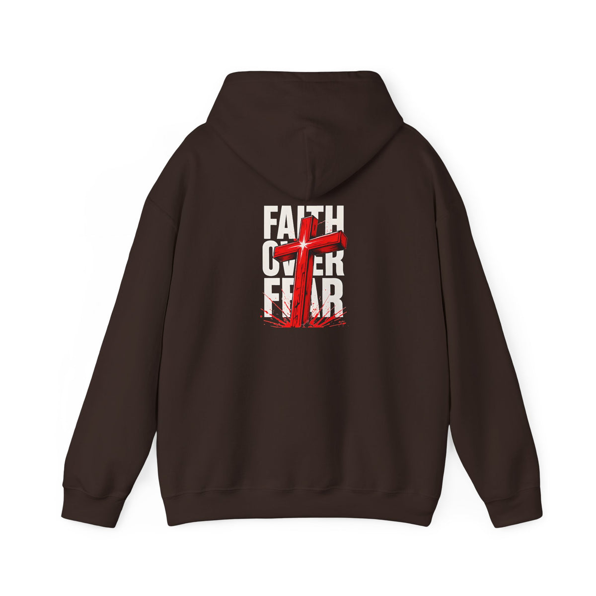Faith Over Fear Hooded Sweatshirt - Unisex Christian Apparel
