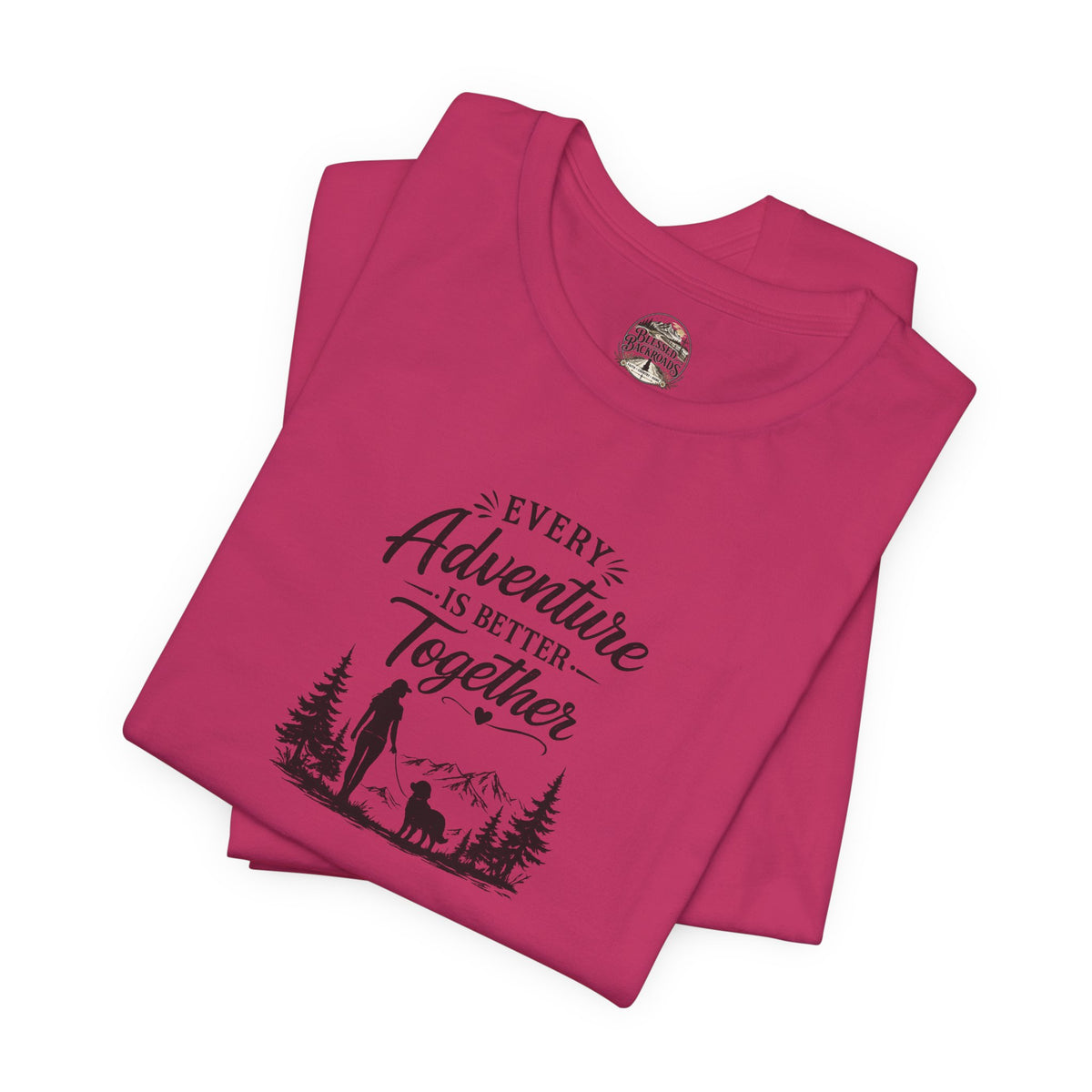 Adventure Together T-Shirt – "Every Adventure Is Better Together" Hiking & Dog Graphic Tee