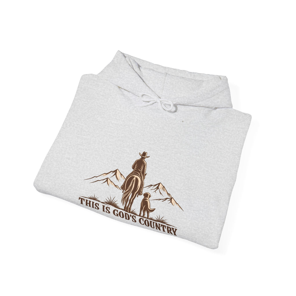 God's Country Hoodie - Western Cowboy Mountain Pullover