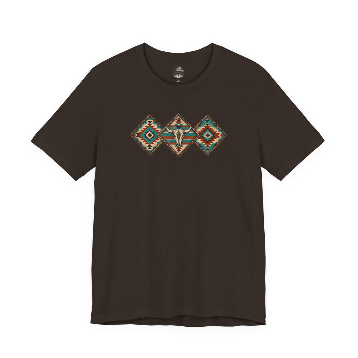 Southwestern Diamond Aztec Tee — Native Pattern Graphic T-Shirt