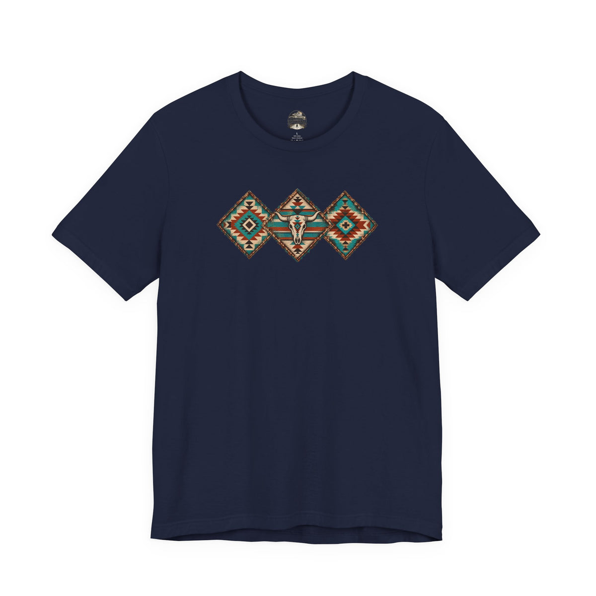 Southwestern Diamond Aztec Tee — Native Pattern Graphic T-Shirt