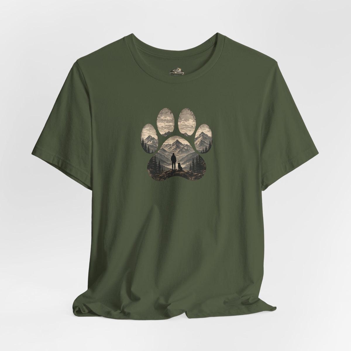 Adventure Paw Tee — Mountain Hiker Pawprint T-Shirt