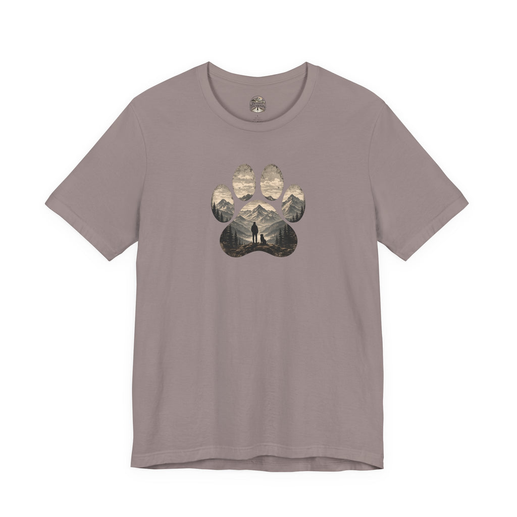 Adventure Paw Tee — Mountain Hiker Pawprint T-Shirt