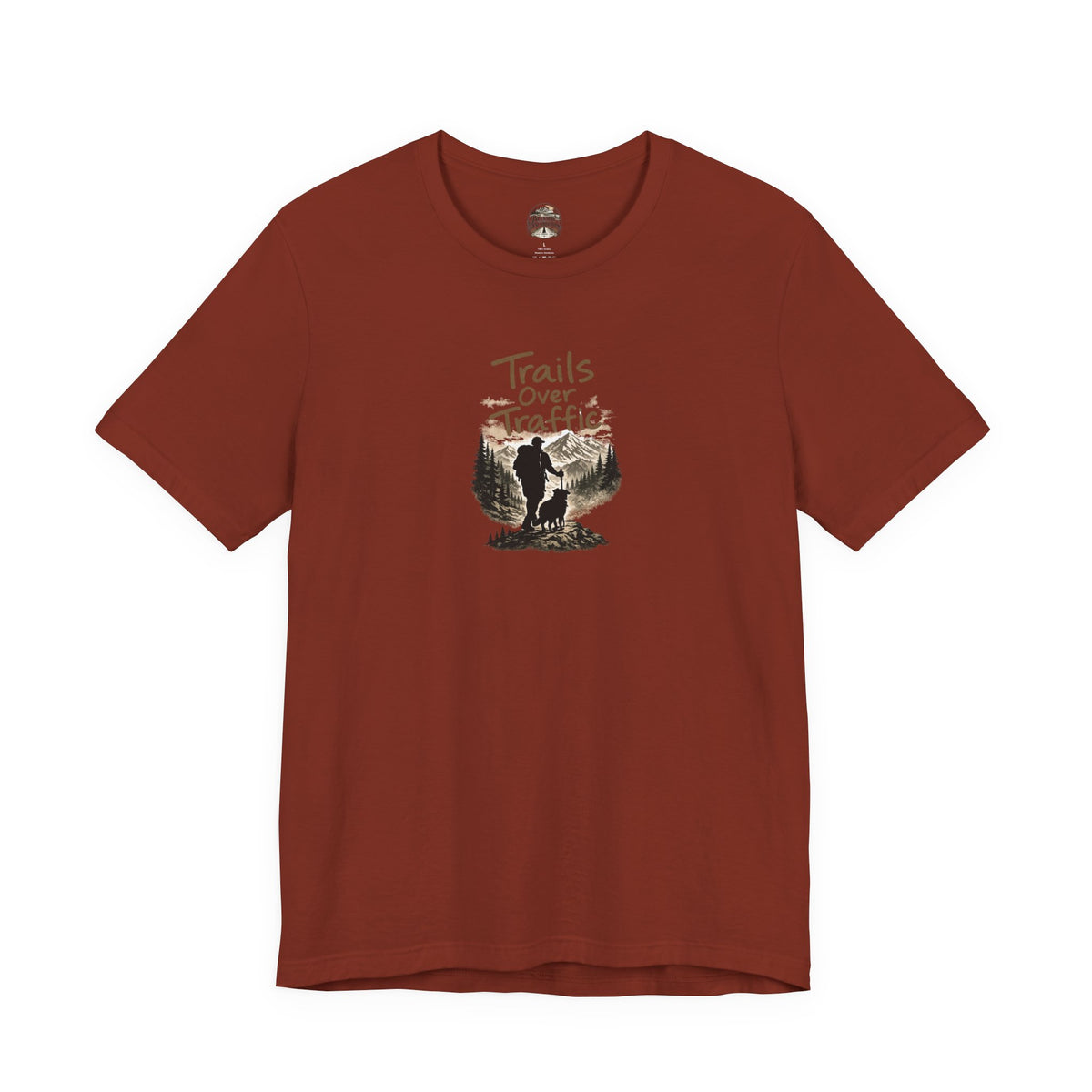 Trails Over Traffic T-Shirt — Outdoor Hiking Adventure Graphic Tee