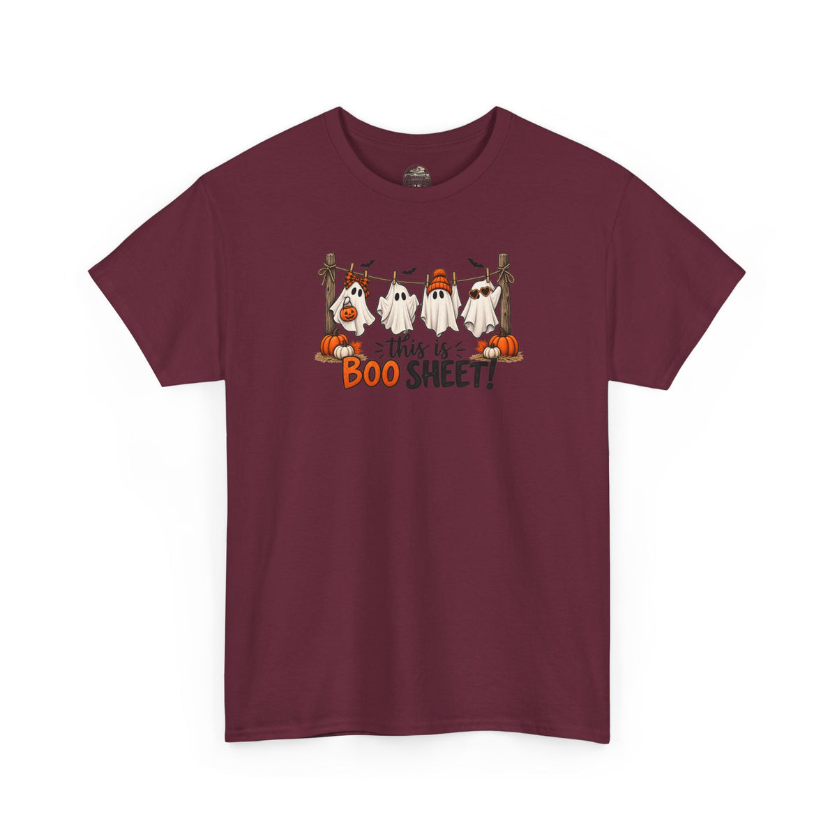Halloween 'This Is Boo Sheet' T-Shirt – Cute Ghosts & Pumpkins Tee