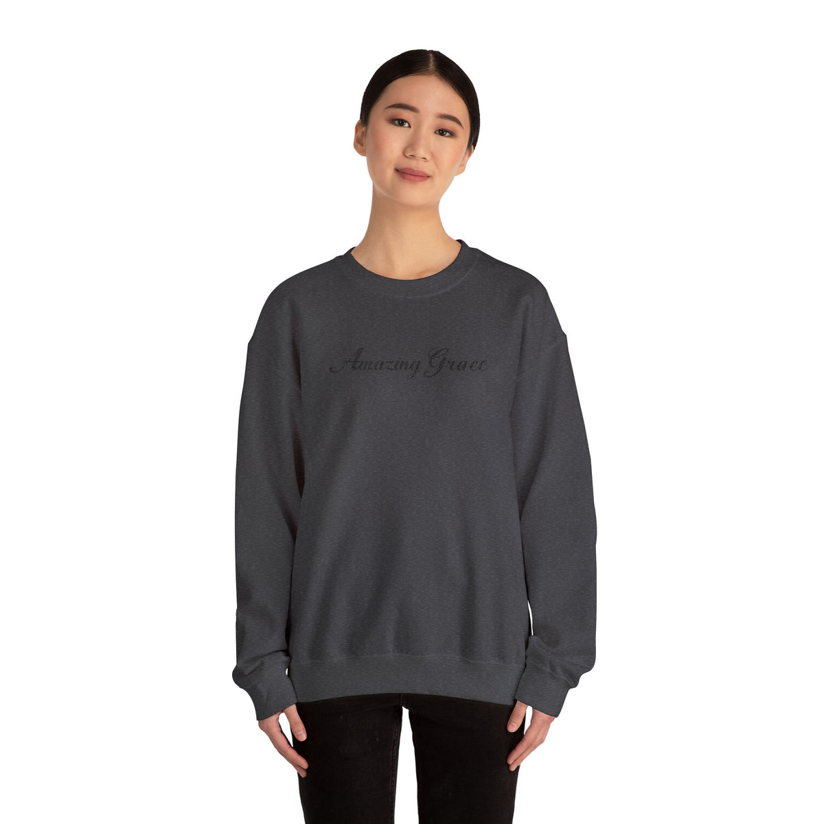 Amazing Grace Embroidered Crewneck Sweatshirt