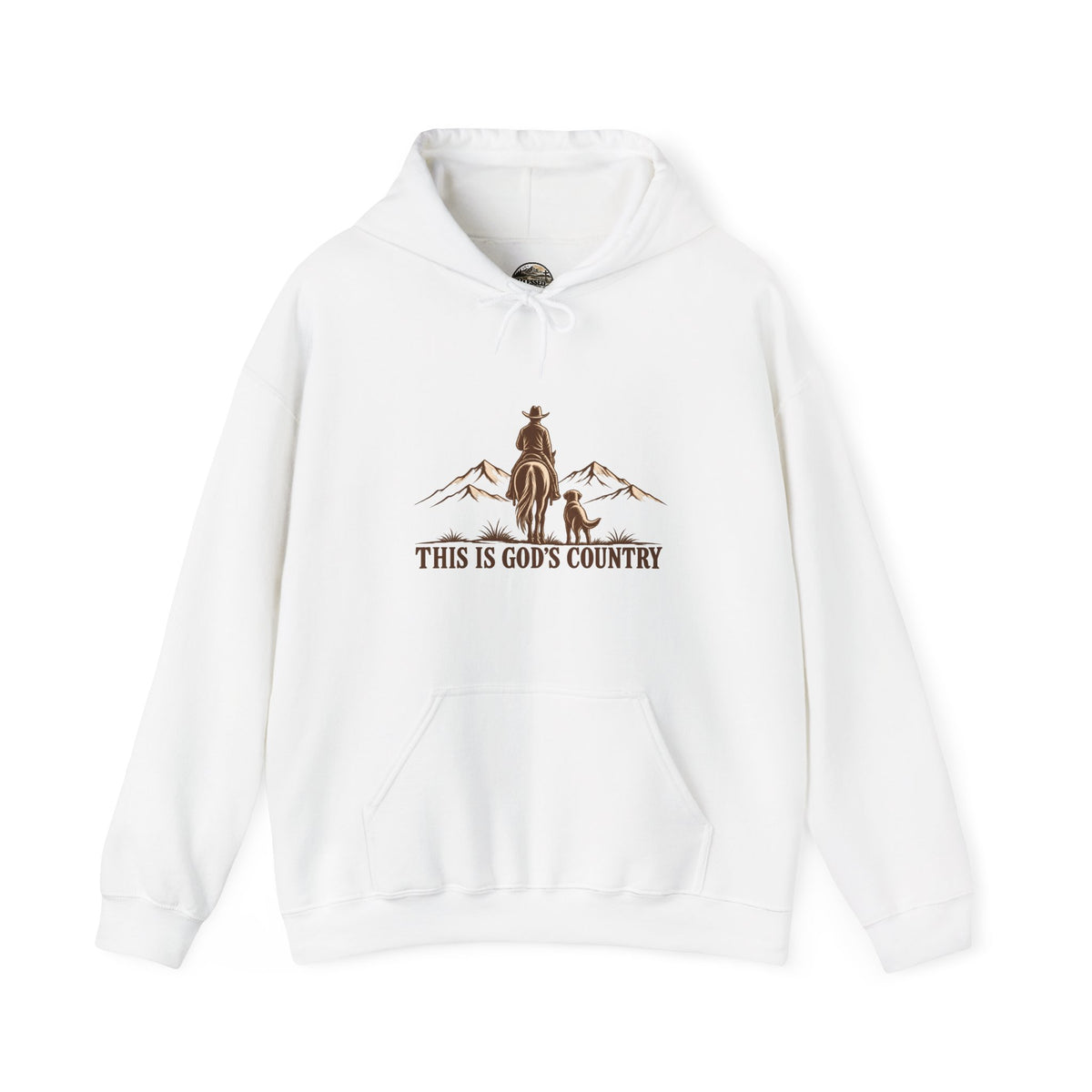 God's Country Hoodie - Western Cowboy Mountain Pullover