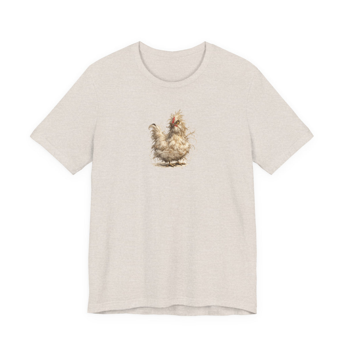 Chicken Illustration T‑Shirt — Fluffy Hen Art Tee for Farm & Animal Lovers