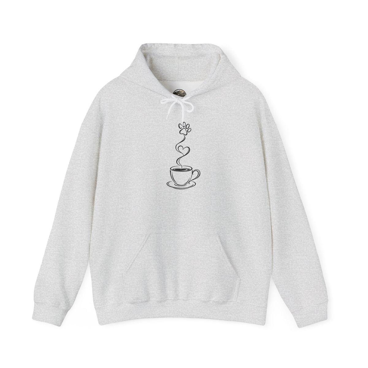 Coffee Cup Line Art Hoodie – Minimalist Caffeine Graphic Sweatshirt