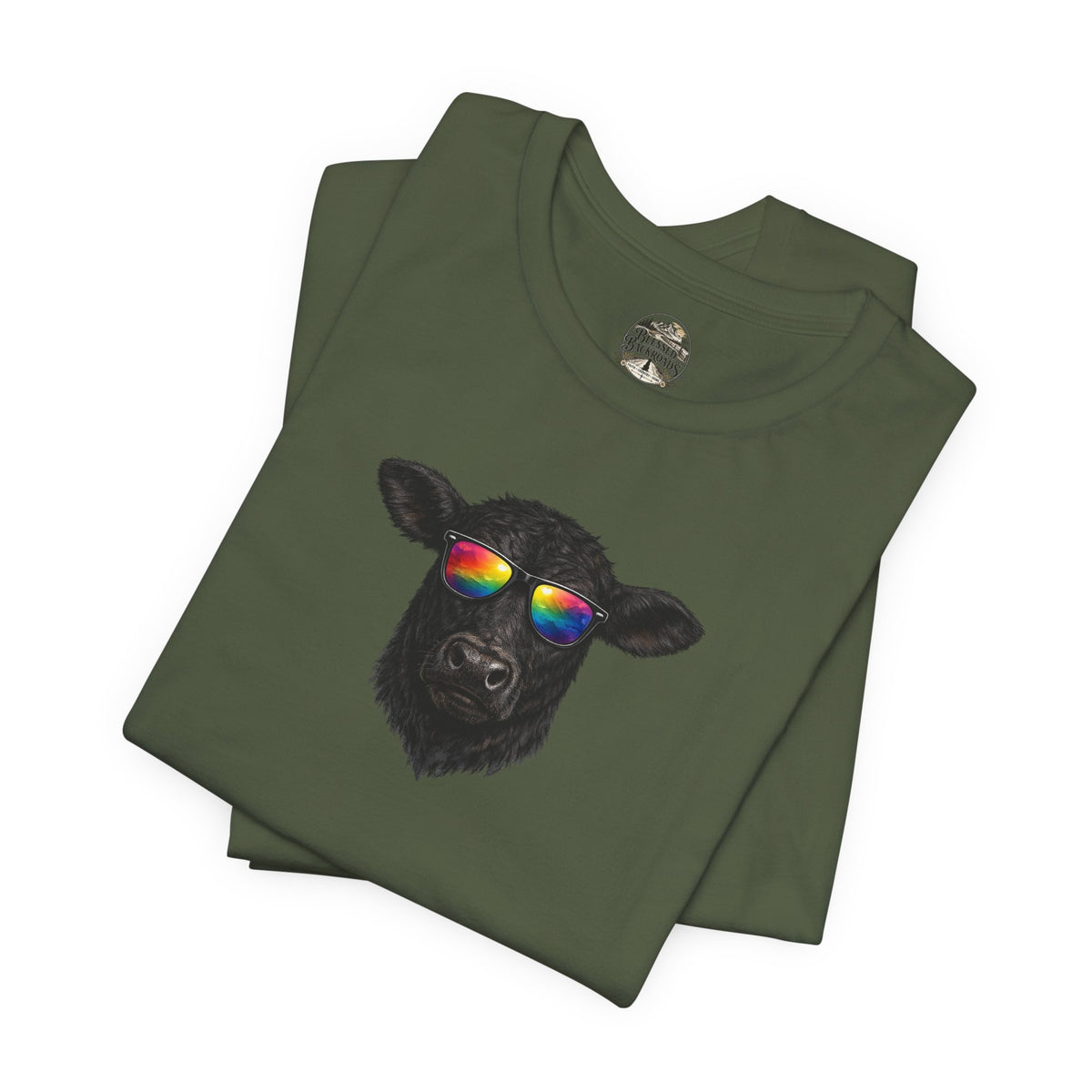 Black Cow With Sunglasses