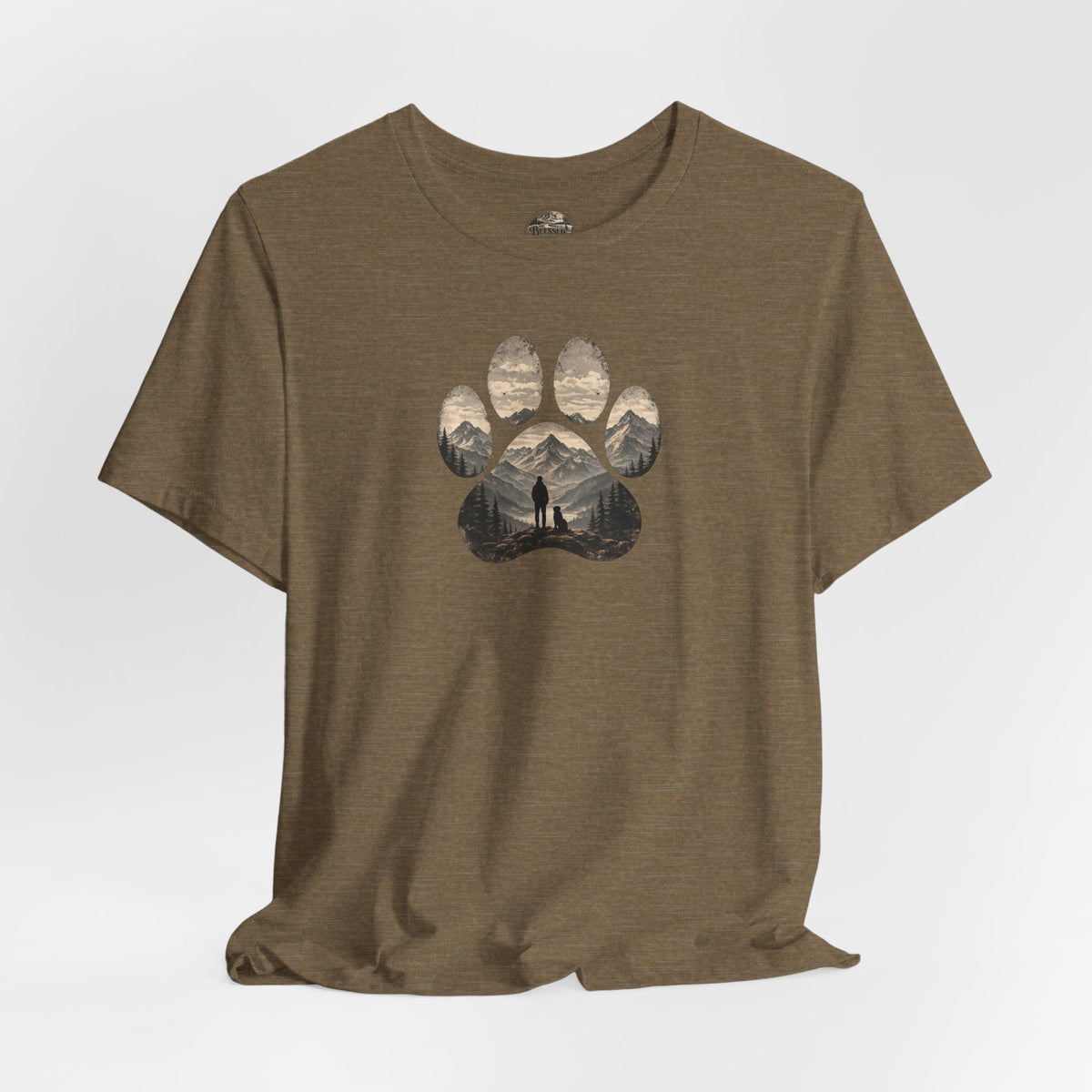 Adventure Paw Tee — Mountain Hiker Pawprint T-Shirt