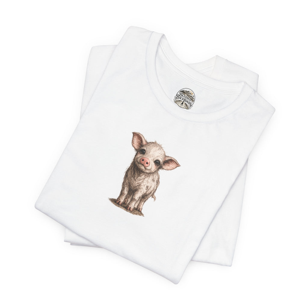 Cute Piglet T-Shirt — Adorable Farm Animal Tee for Animal Lovers