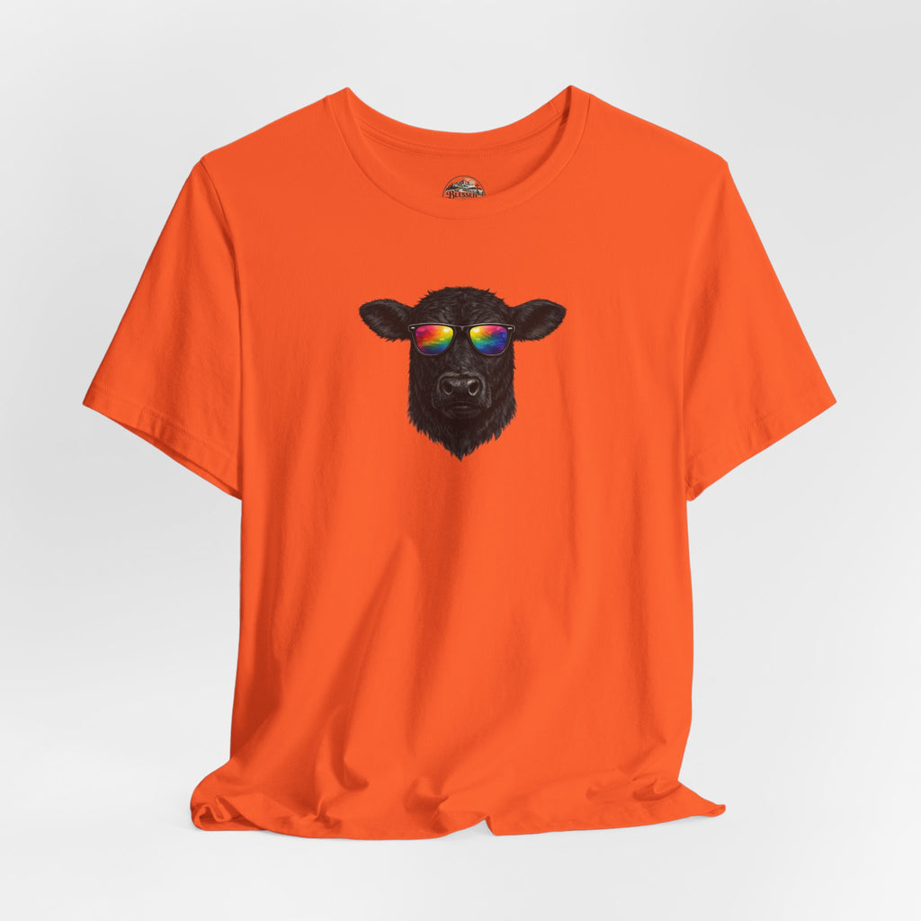Black Cow With Sunglasses