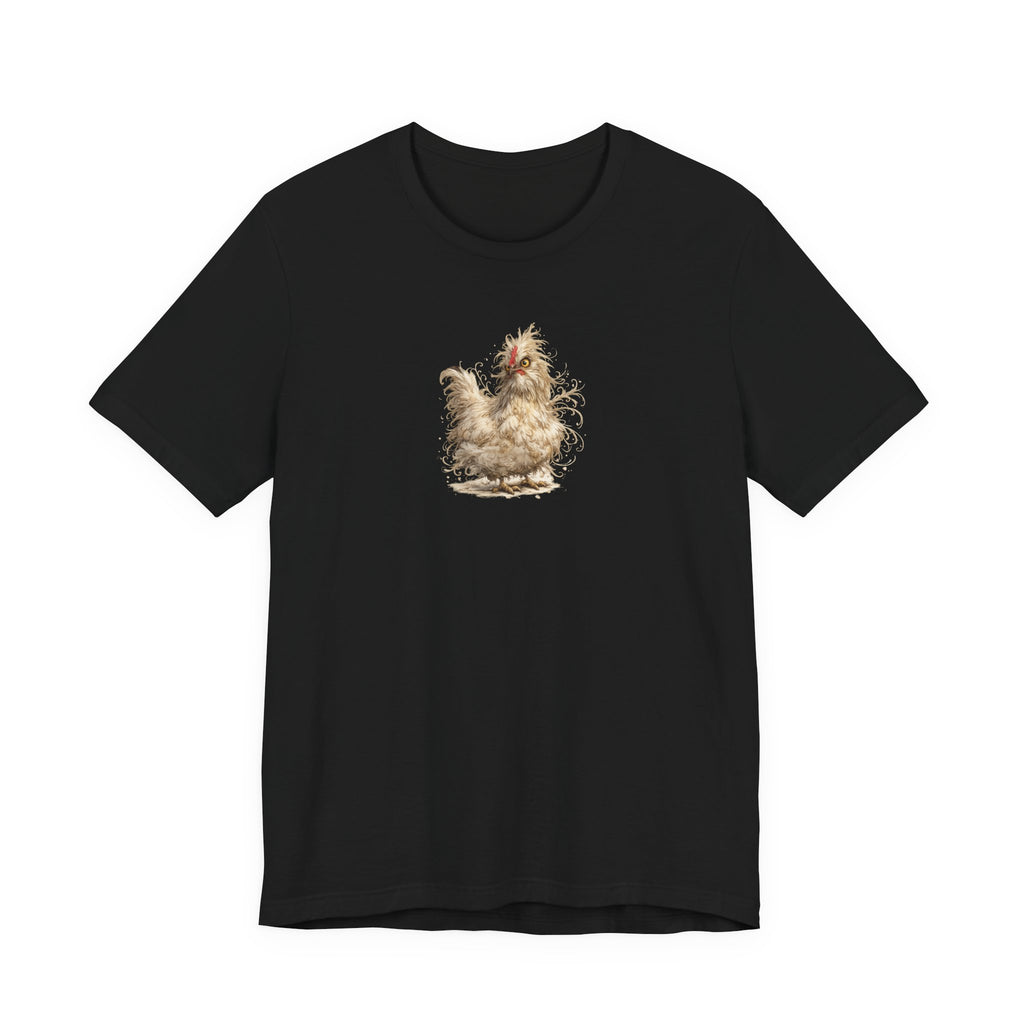 Chicken Illustration T‑Shirt — Fluffy Hen Art Tee for Farm & Animal Lovers