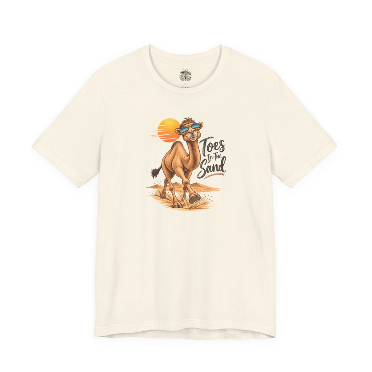 Toes in the Sand Camel T-Shirt — Beach Vacation Sunset Tee