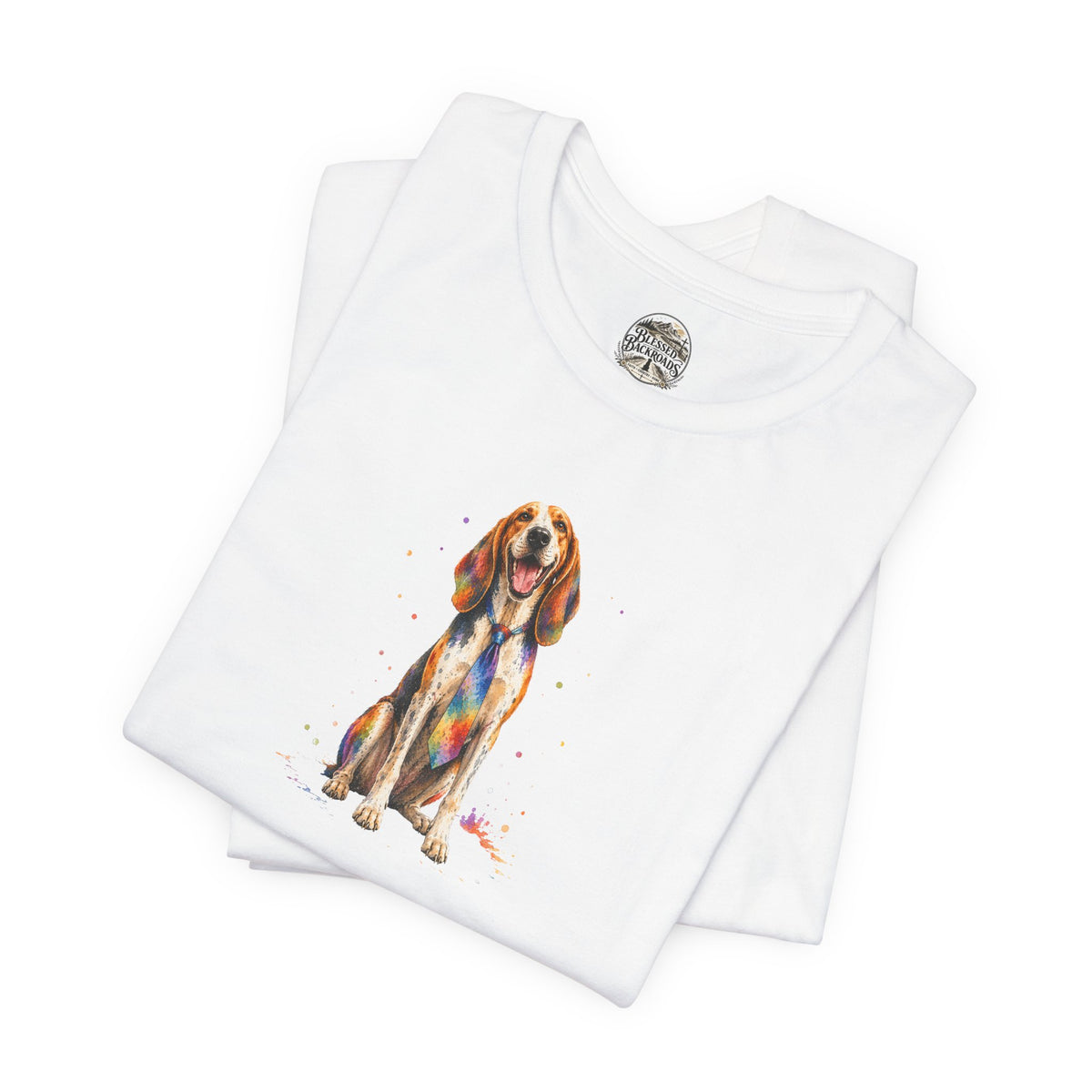 Hound Dog Watercolor T-Shirt – Colorful Dog Lover Tee