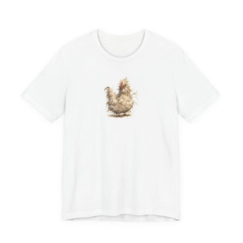 Chicken Illustration T‑Shirt — Fluffy Hen Art Tee for Farm & Animal Lovers