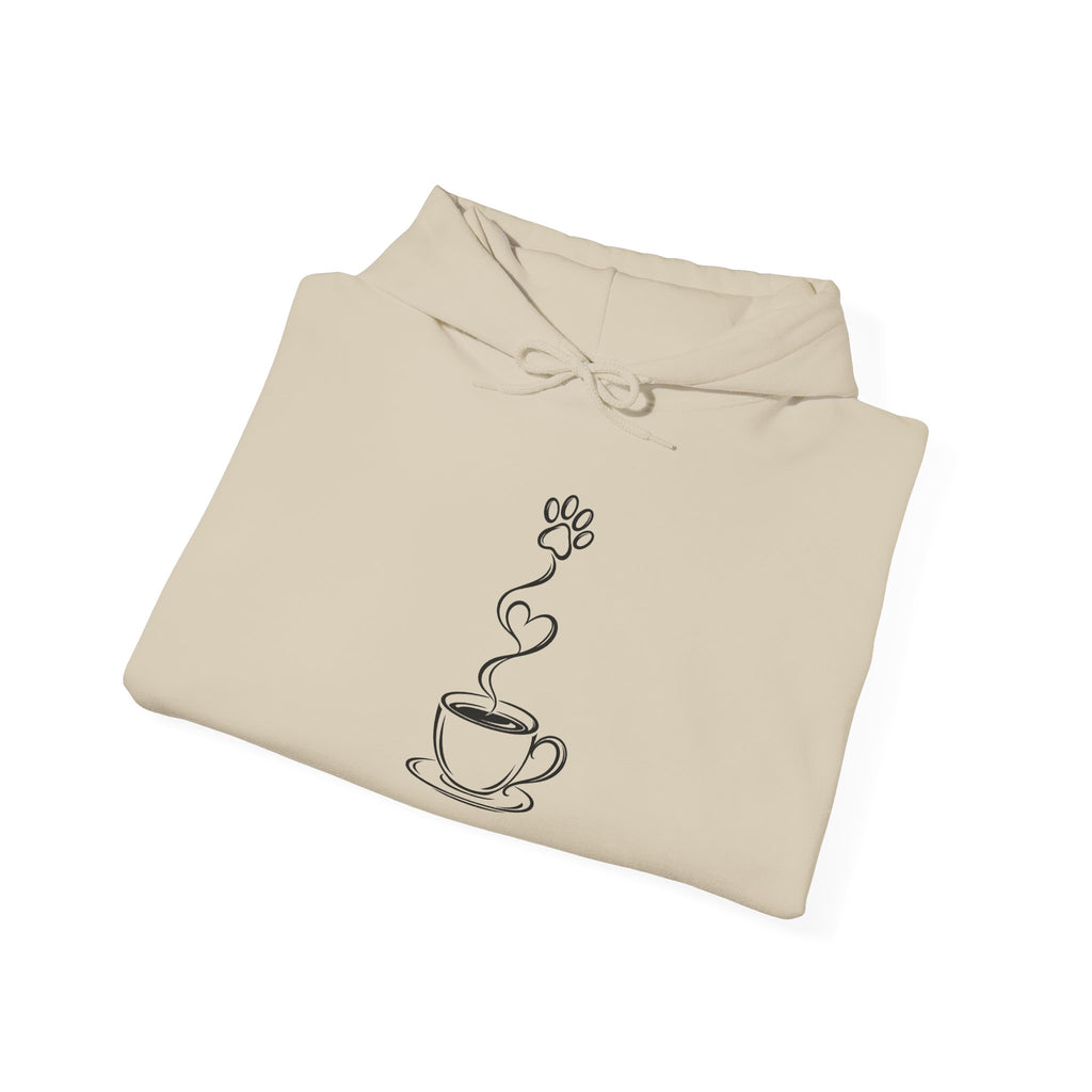 Coffee Cup Line Art Hoodie – Minimalist Caffeine Graphic Sweatshirt