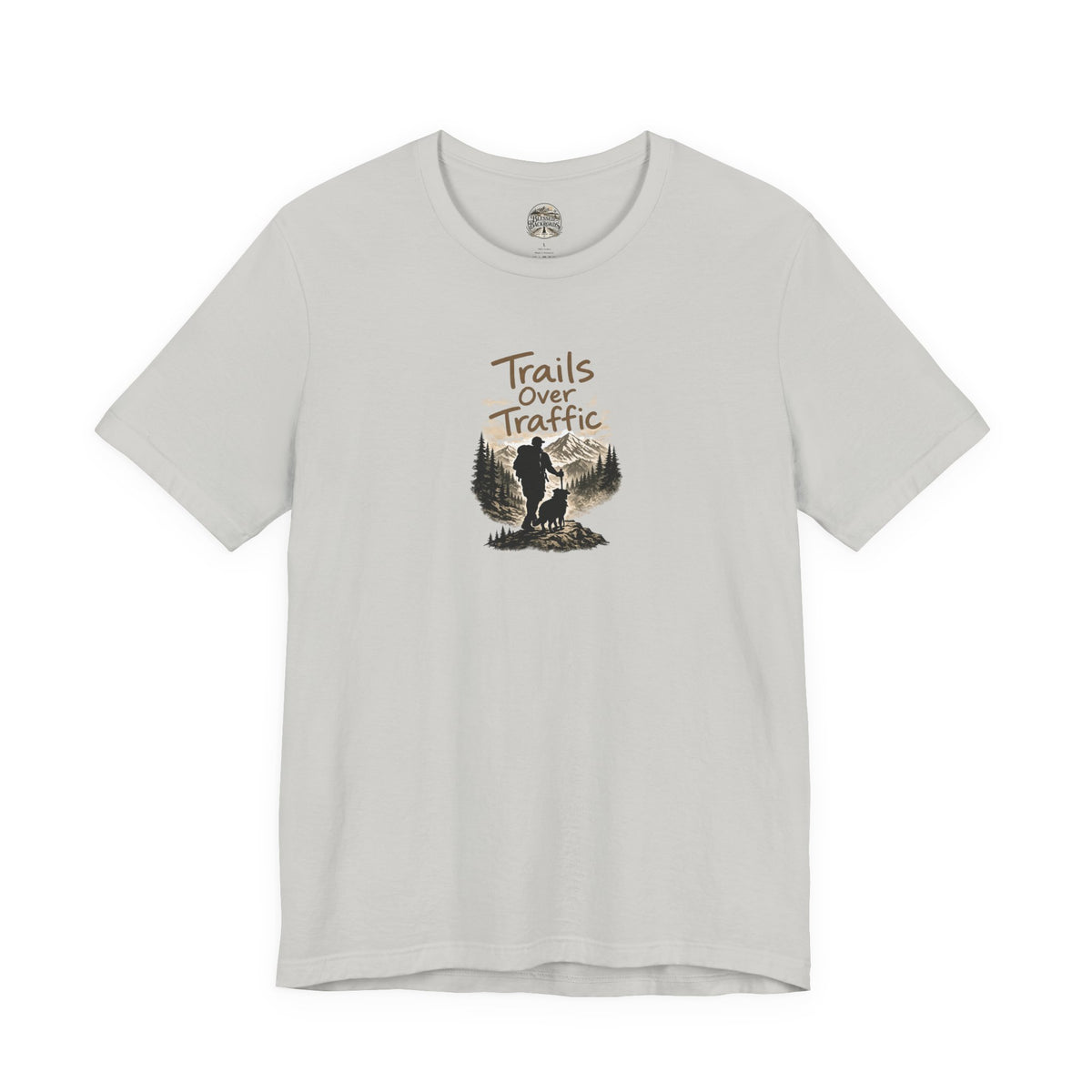 Trails Over Traffic T-Shirt — Outdoor Hiking Adventure Graphic Tee