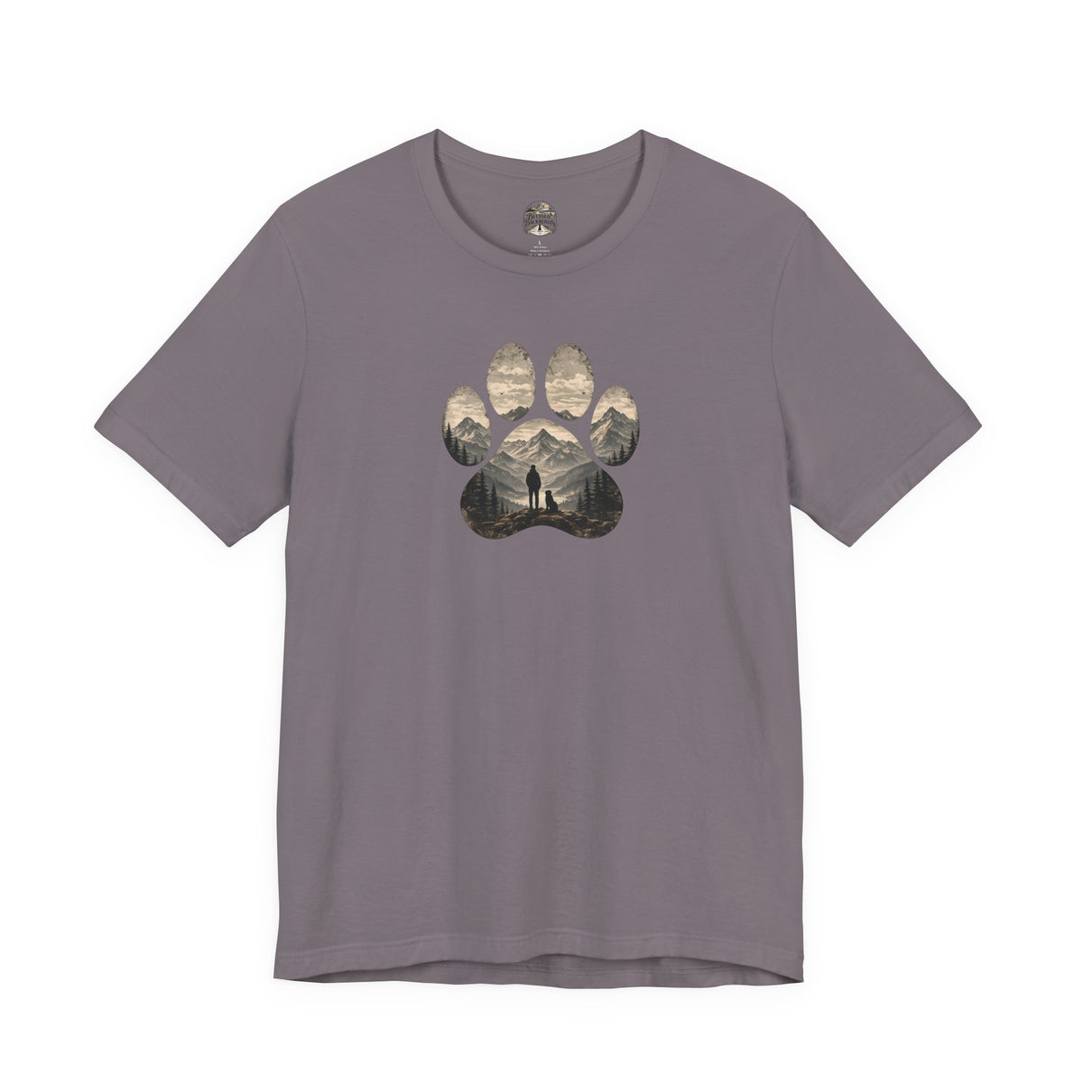 Adventure Paw Tee — Mountain Hiker Pawprint T-Shirt