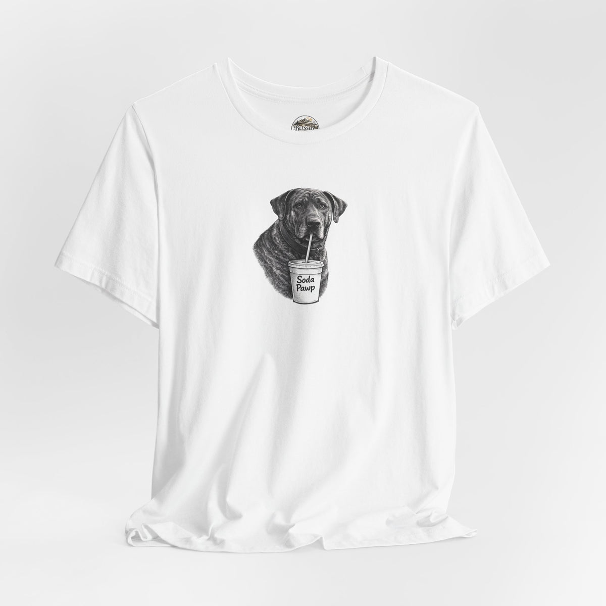 Dog With "Soda Pawp"