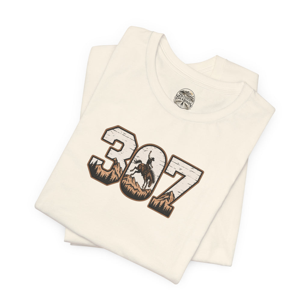 307 Wyoming Cowboy T-Shirt – Rustic Western State Pride Tee