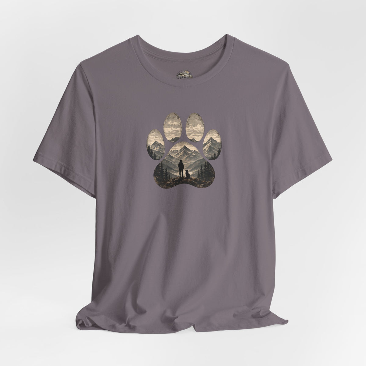 Adventure Paw Tee — Mountain Hiker Pawprint T-Shirt