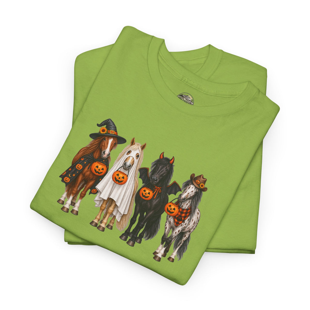 Halloween Horses Graphic Tee – Cute Trick-or-Treat Ponies Costume T-Shirt