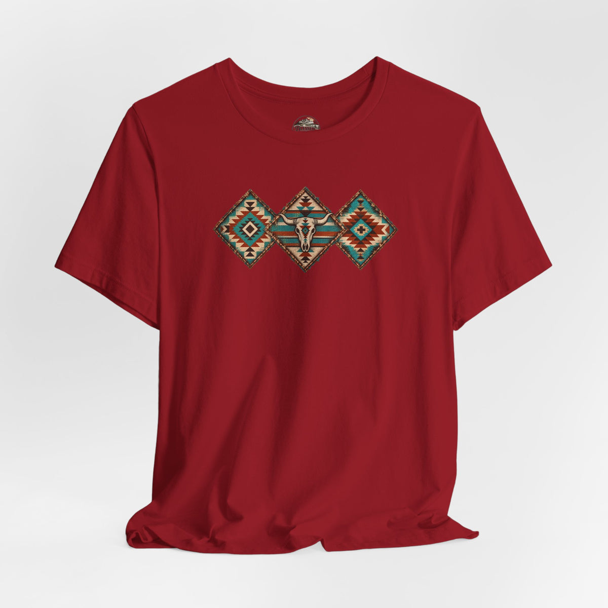 Southwestern Diamond Aztec Tee — Native Pattern Graphic T-Shirt