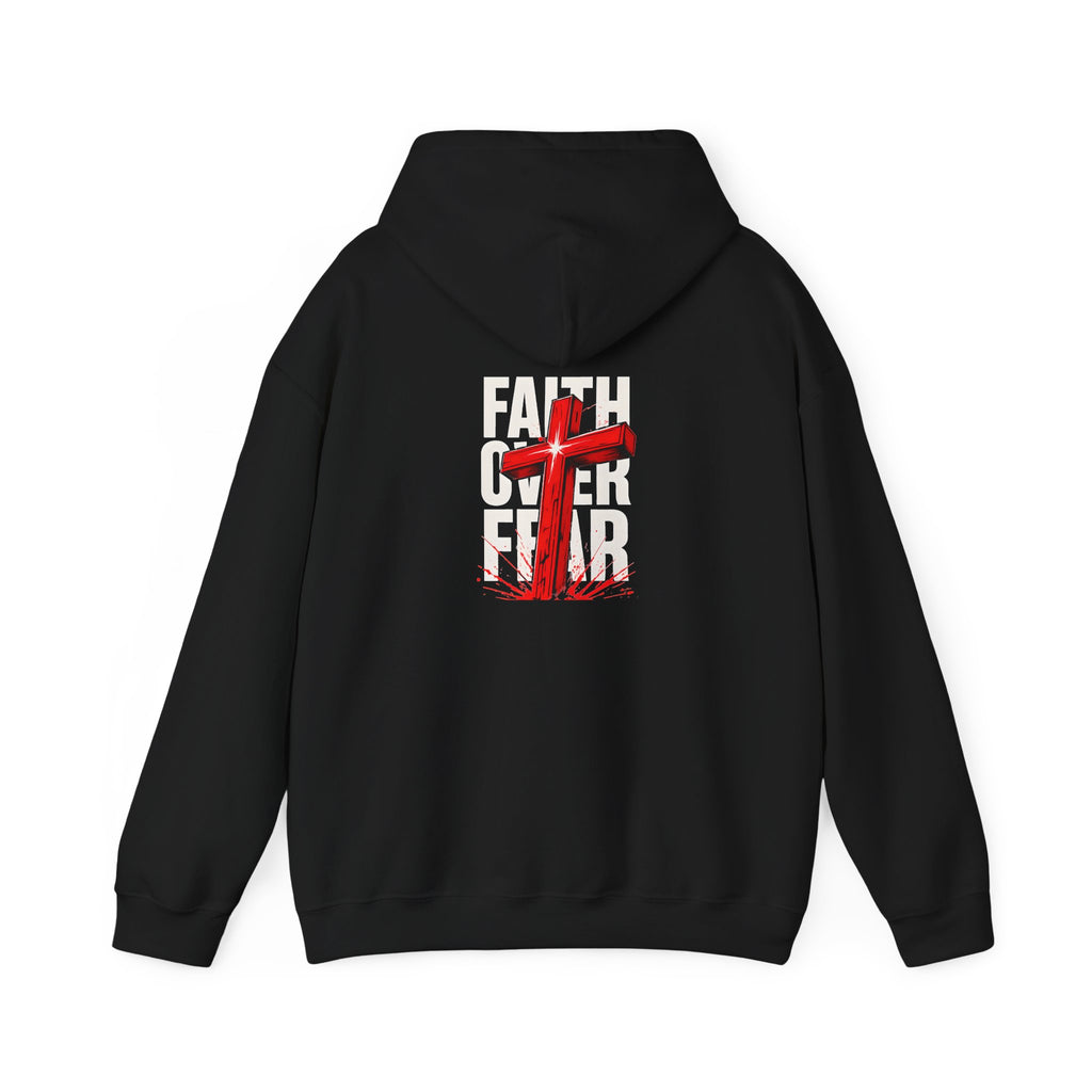 Faith Over Fear Hooded Sweatshirt - Unisex Christian Apparel