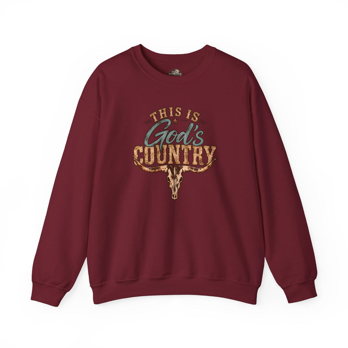 Crewneck Sweatshirt — "This Is God's Country" Western Graphic