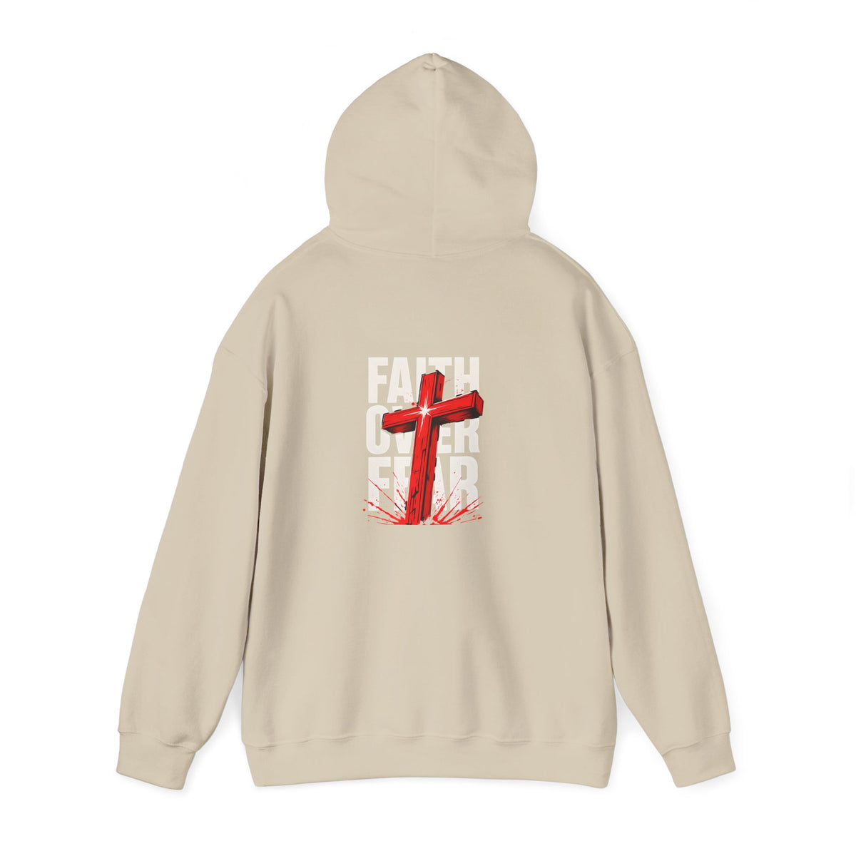 Faith Over Fear Hooded Sweatshirt - Unisex Christian Apparel