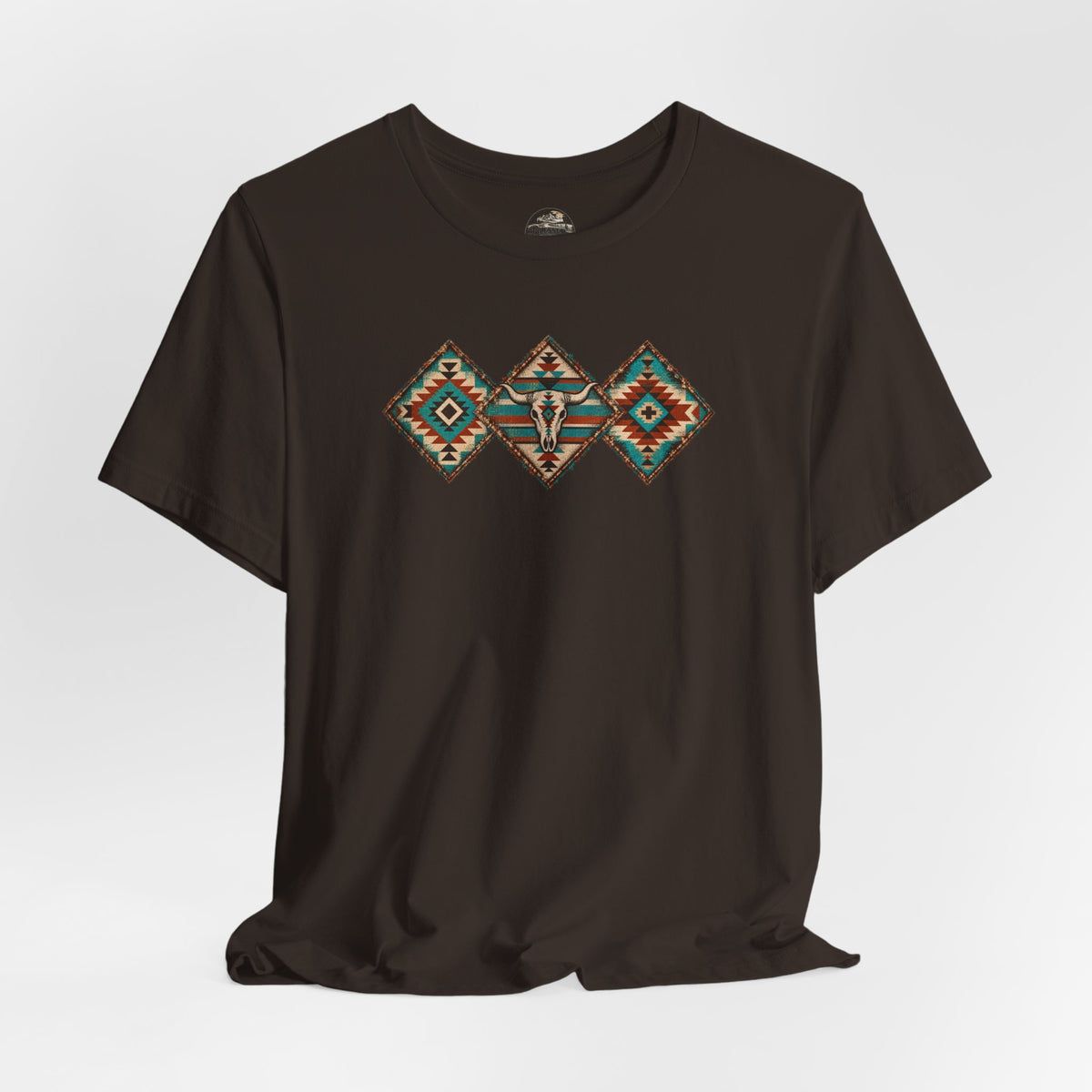 Southwestern Diamond Aztec Tee — Native Pattern Graphic T-Shirt
