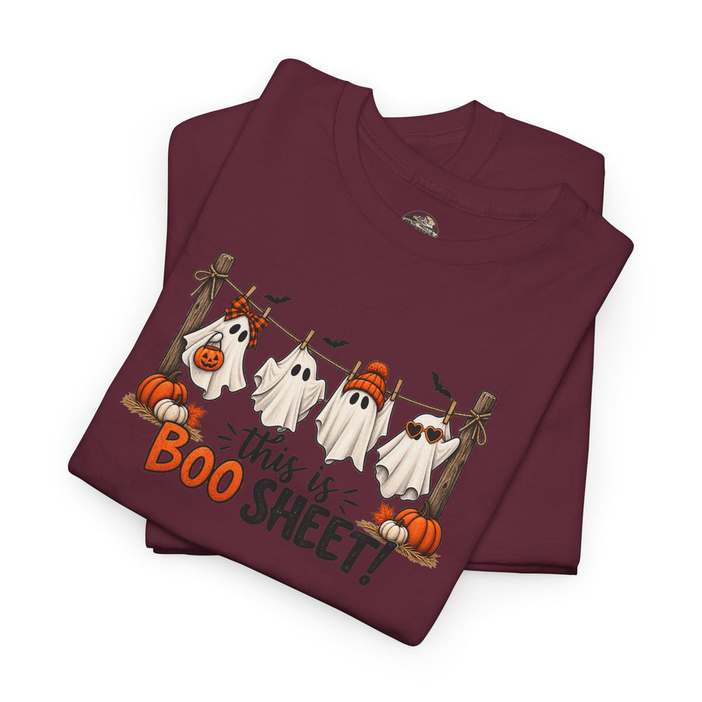 Halloween 'This Is Boo Sheet' T-Shirt – Cute Ghosts & Pumpkins Tee