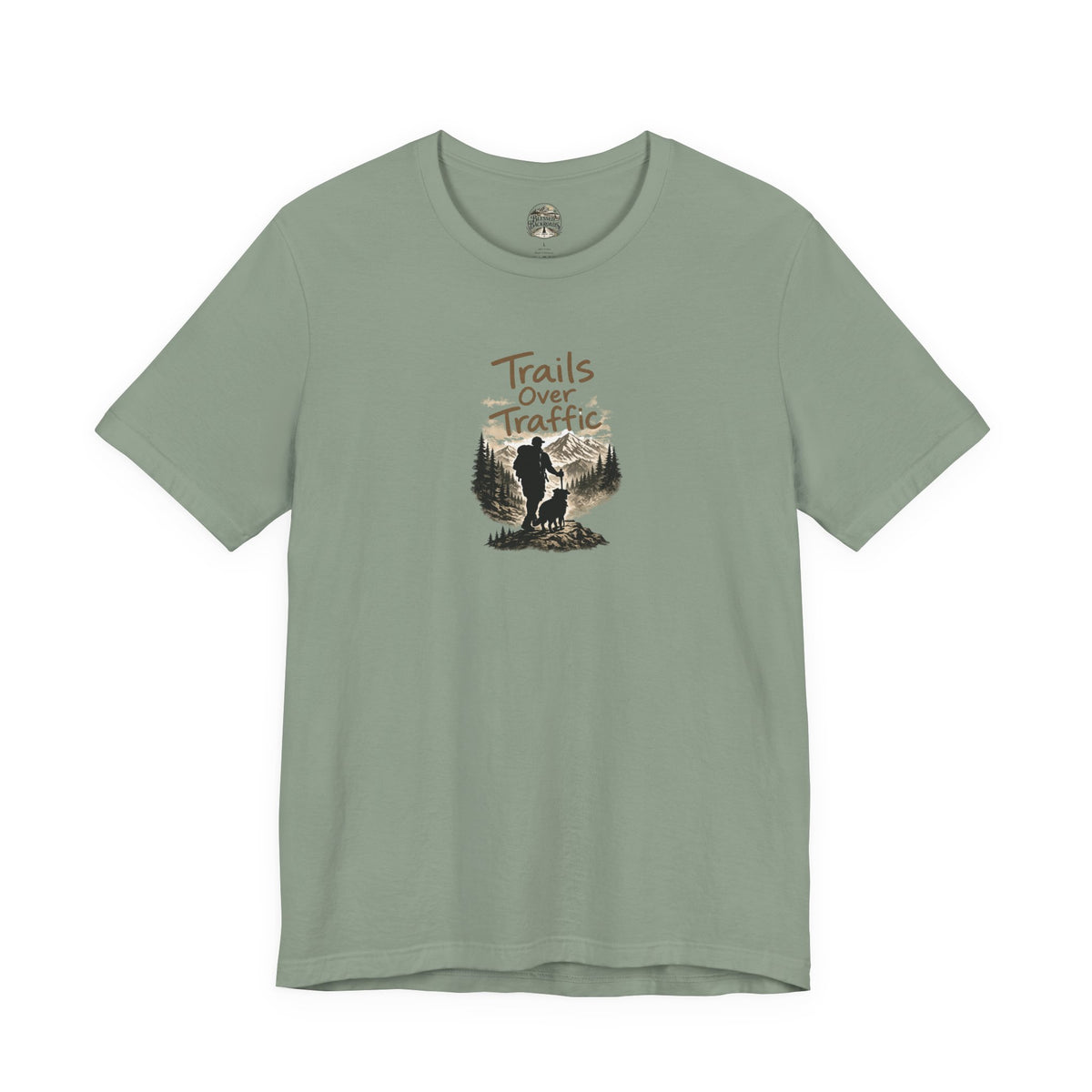 Trails Over Traffic T-Shirt — Outdoor Hiking Adventure Graphic Tee