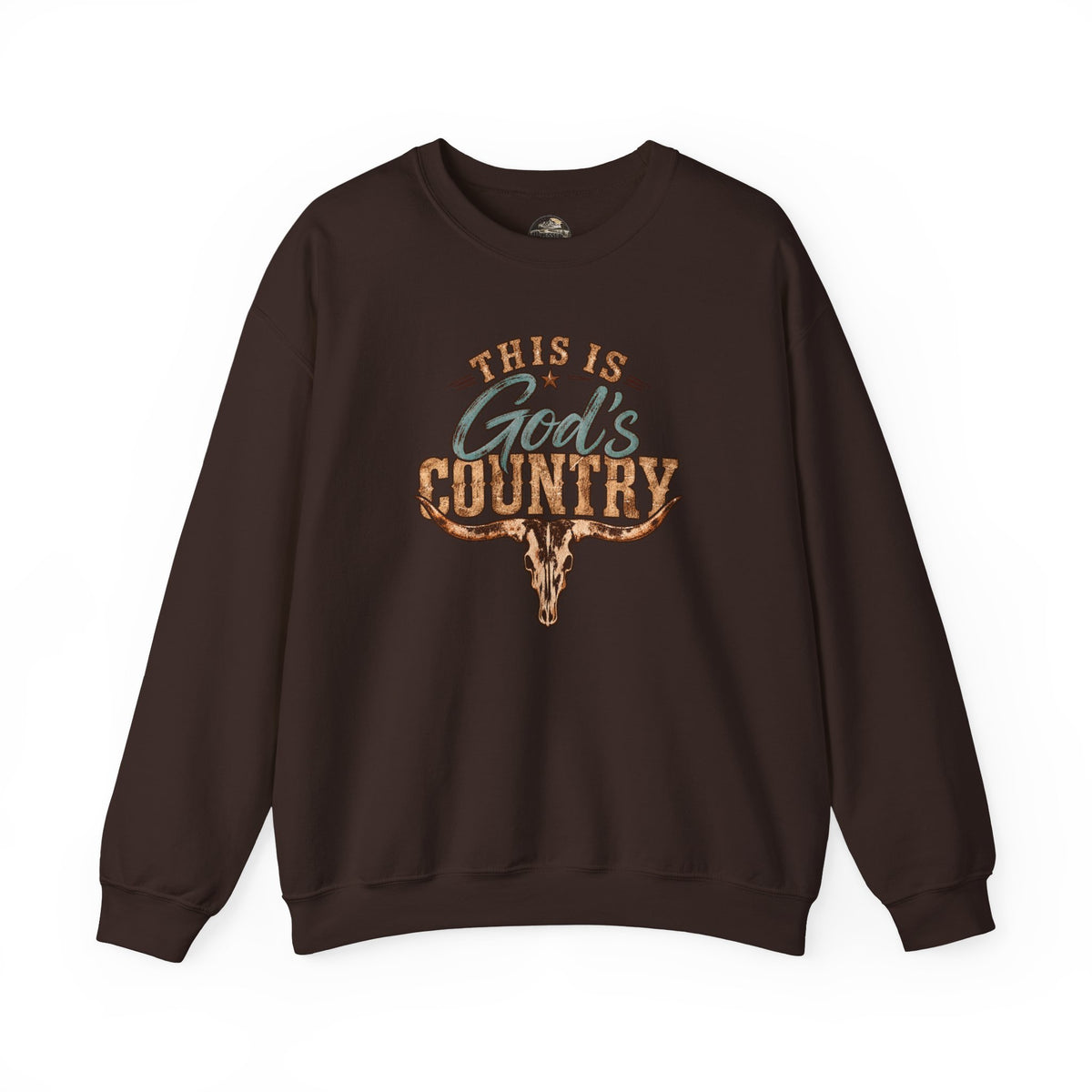 Crewneck Sweatshirt — "This Is God's Country" Western Graphic