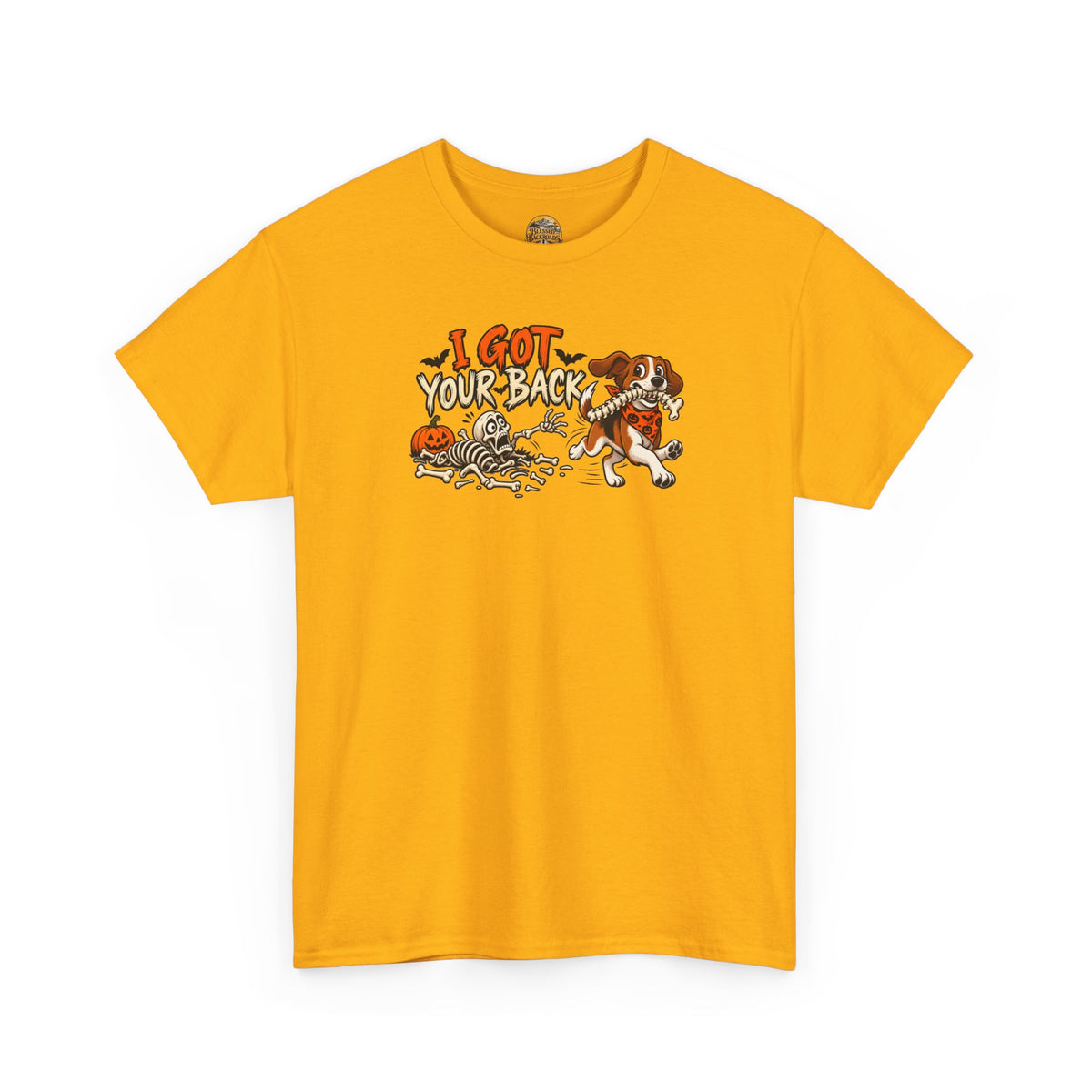 I Got Your Back Halloween Dog Skeleton Graphic Tee