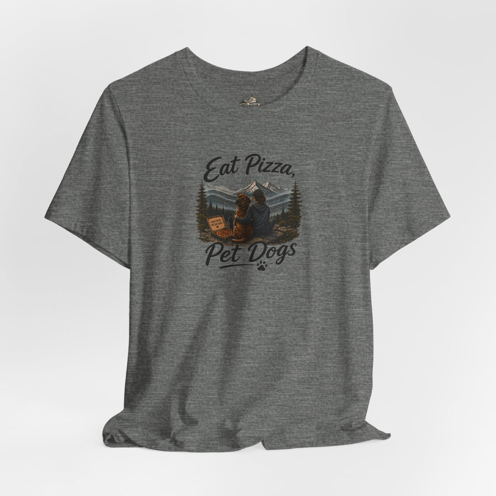 Eat Pizza Pet Dogs T-Shirt — Funny Dog Lover Tee