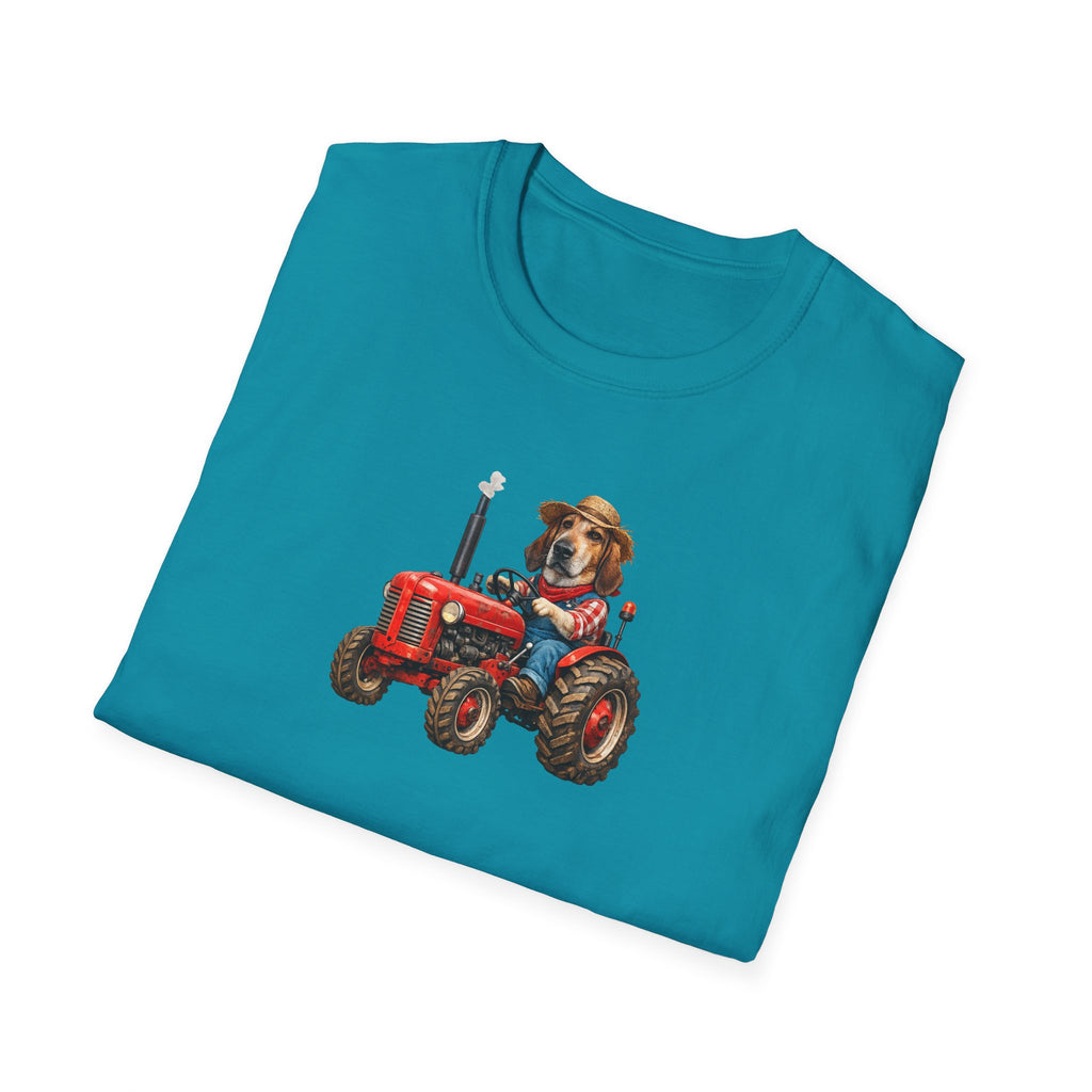 Dog on Tractor T‑Shirt — Cute Farmer Pup Graphic Tee