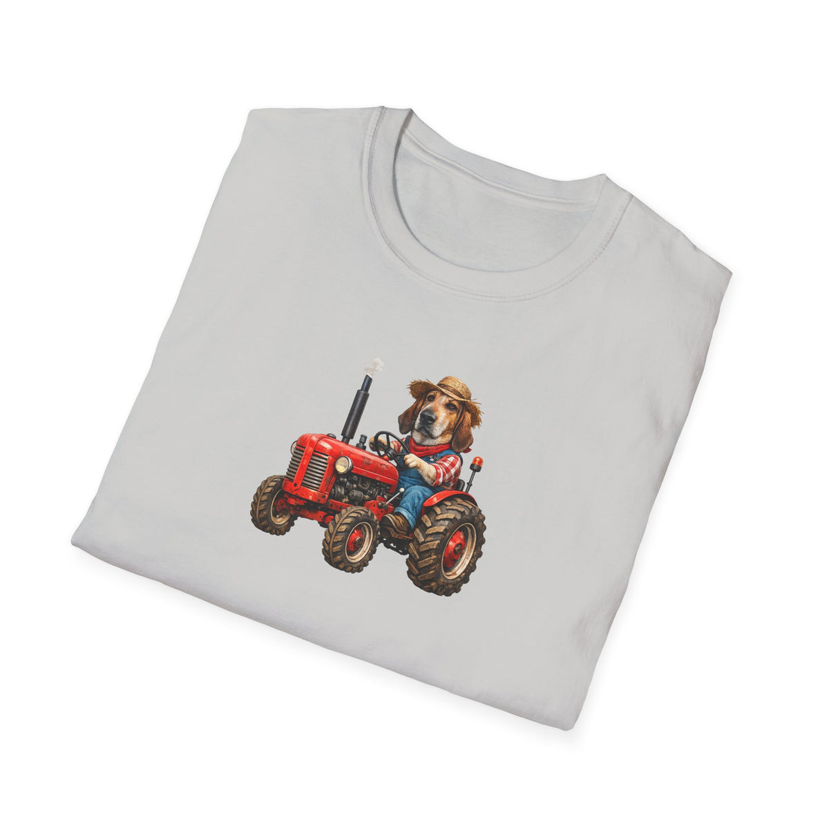 Dog on Tractor T‑Shirt — Cute Farmer Pup Graphic Tee