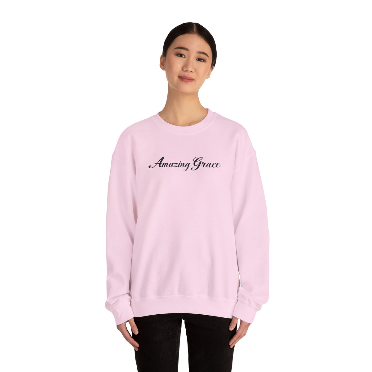 Amazing Grace Embroidered Crewneck Sweatshirt