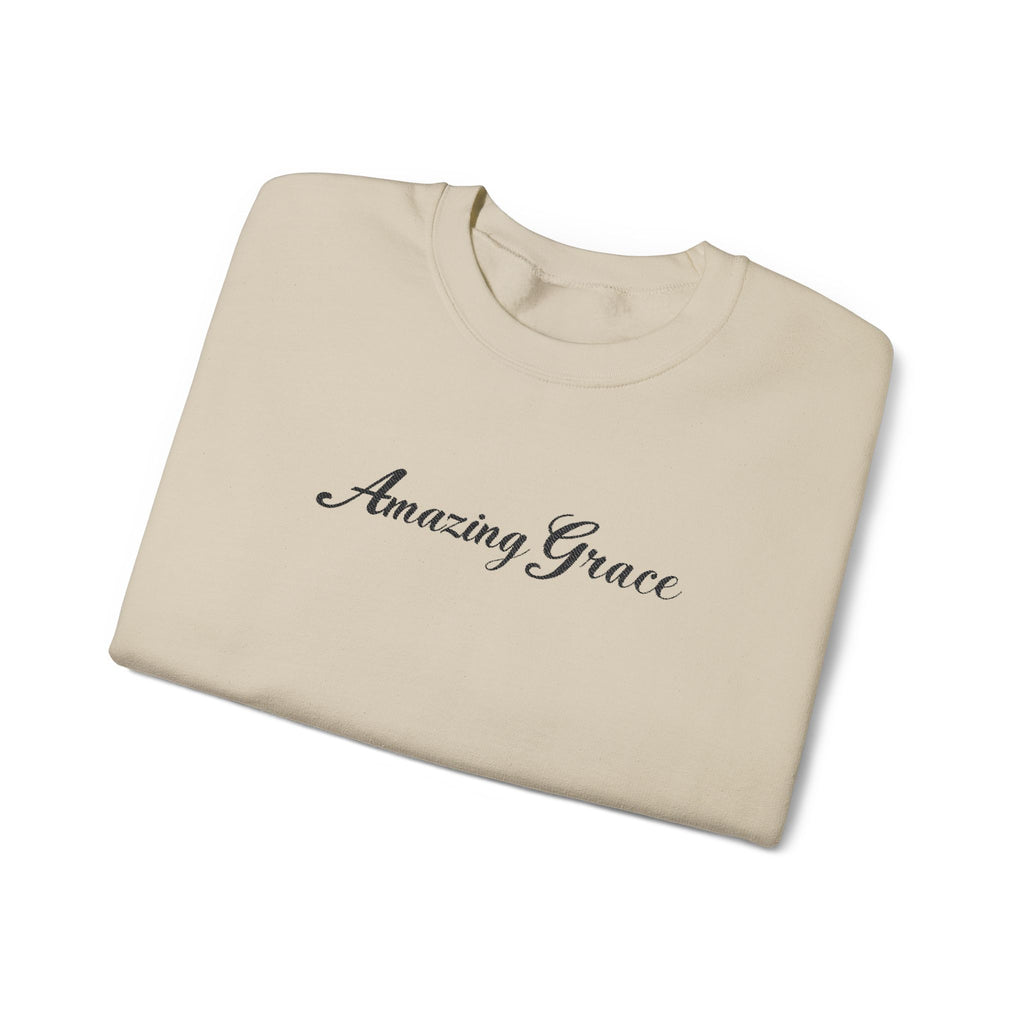 Amazing Grace Embroidered Crewneck Sweatshirt