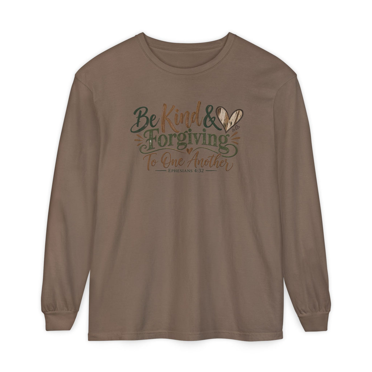 Be Kind & Forgiving Long Sleeve Tee – Inspirational Christian Message