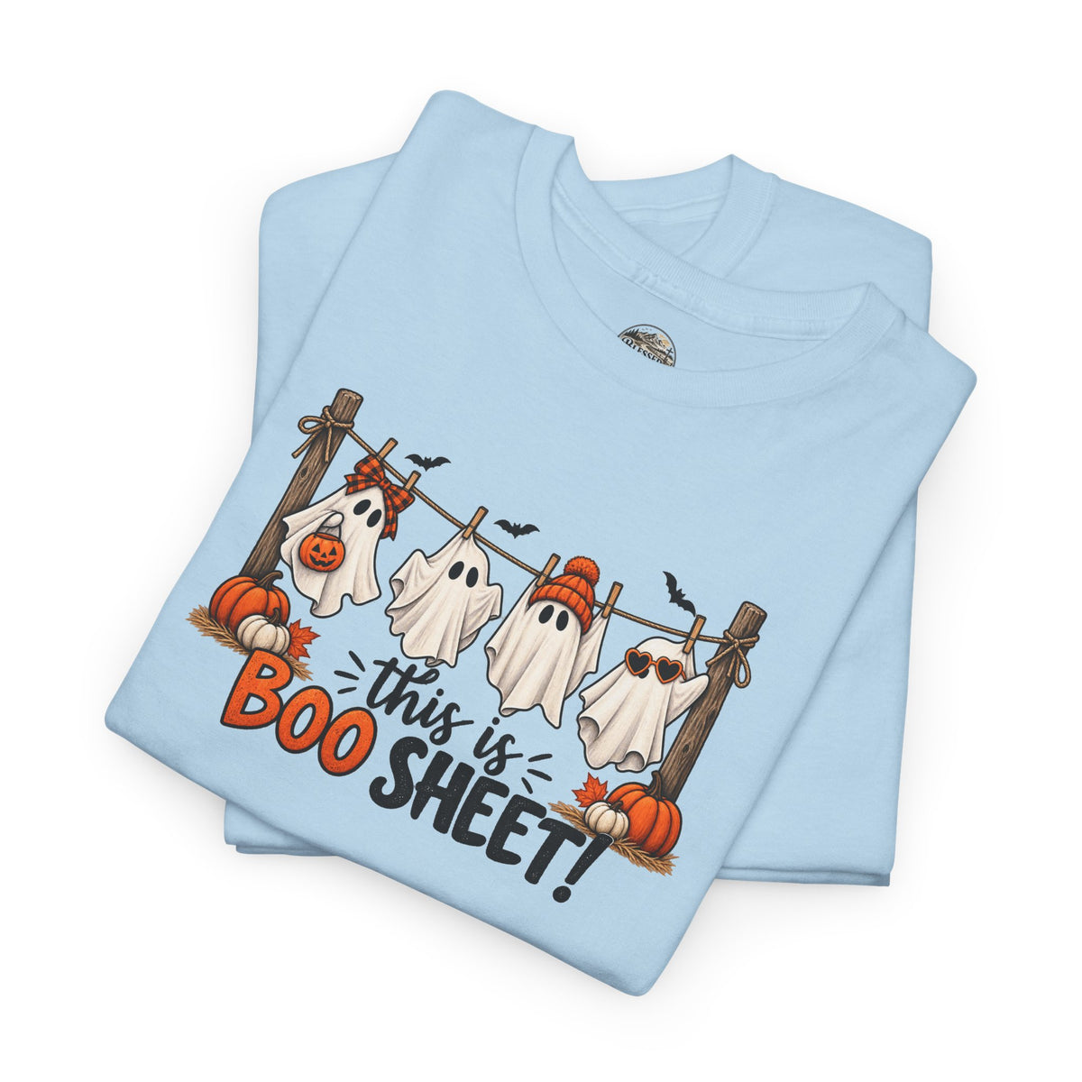 Halloween 'This Is Boo Sheet' T-Shirt – Cute Ghosts & Pumpkins Tee