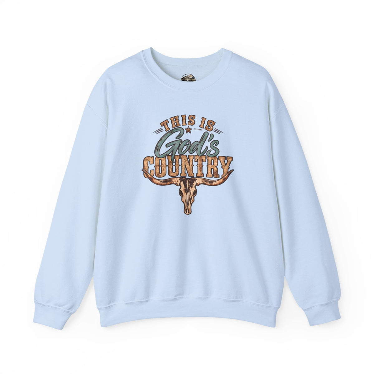 Crewneck Sweatshirt — "This Is God's Country" Western Graphic