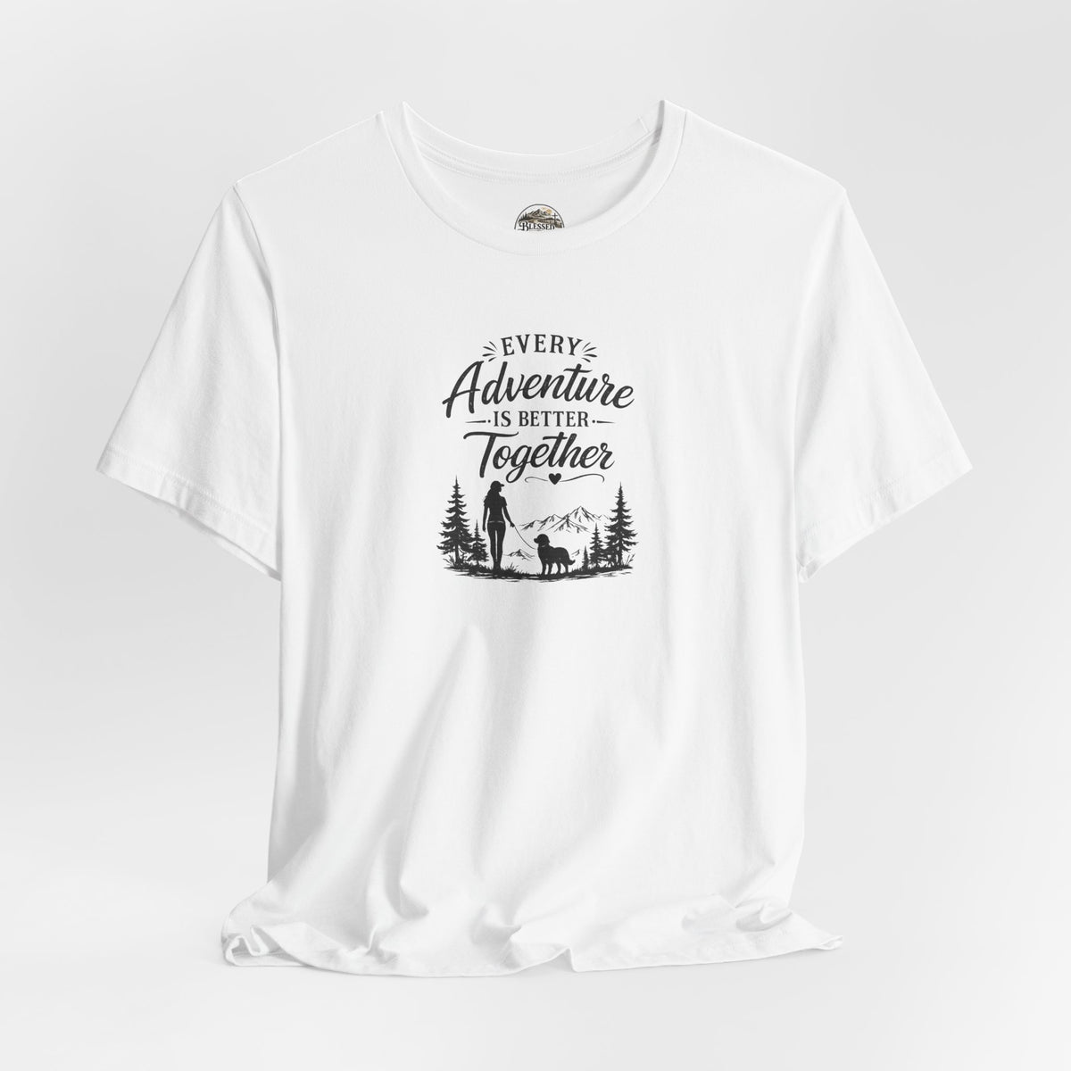 Adventure Together T-Shirt – "Every Adventure Is Better Together" Hiking & Dog Graphic Tee