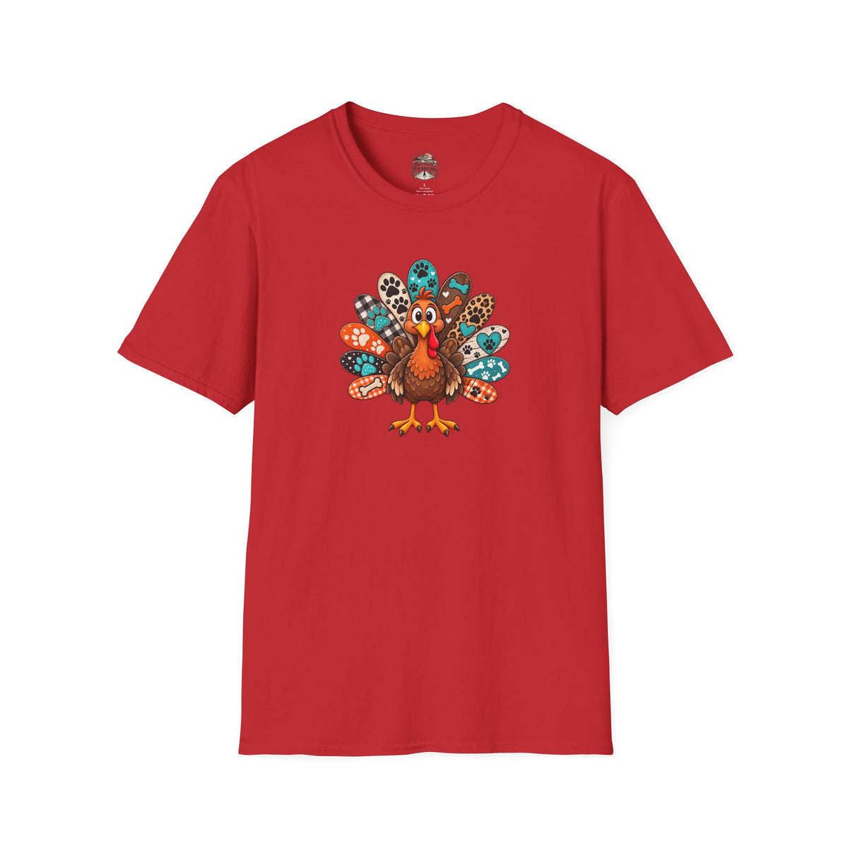 Turkey Graphic T-Shirt — Cute Patterned Thanksgiving Turkey Tee