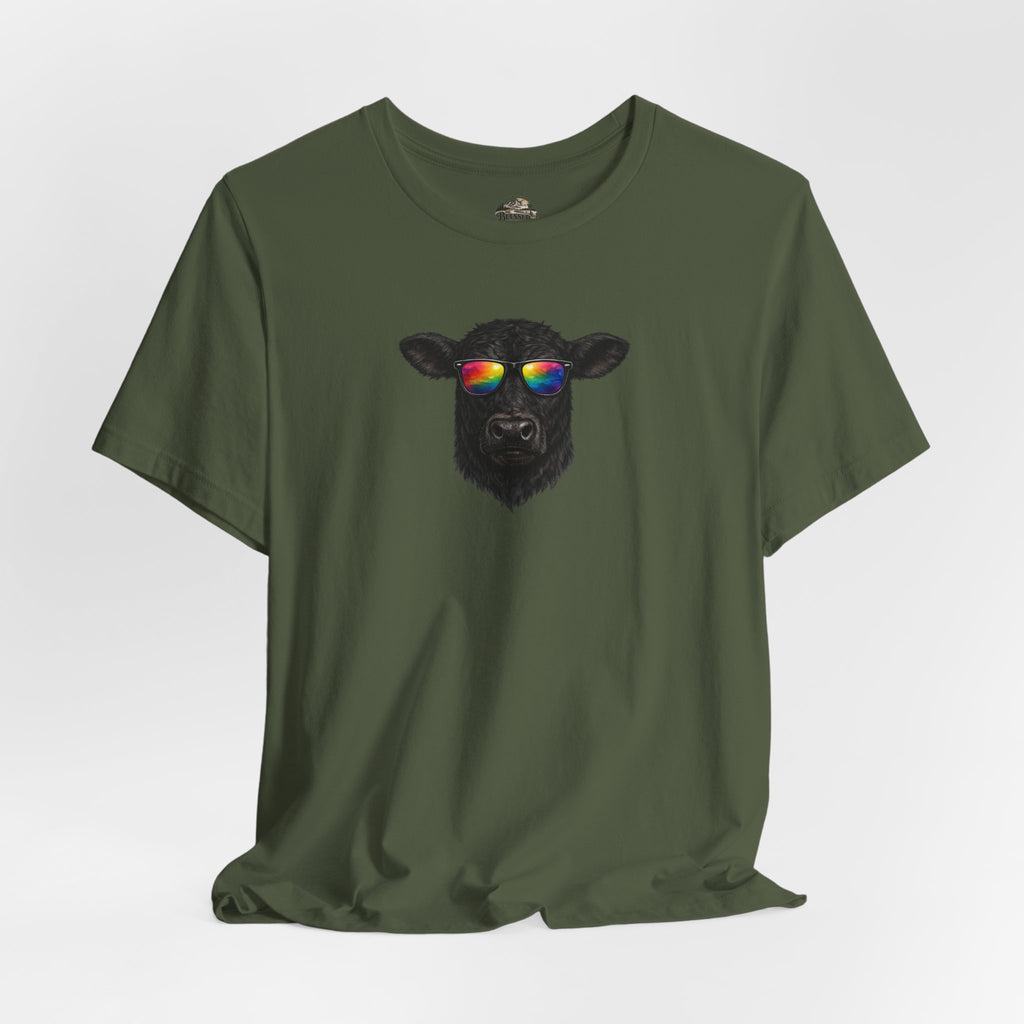 Black Cow With Sunglasses