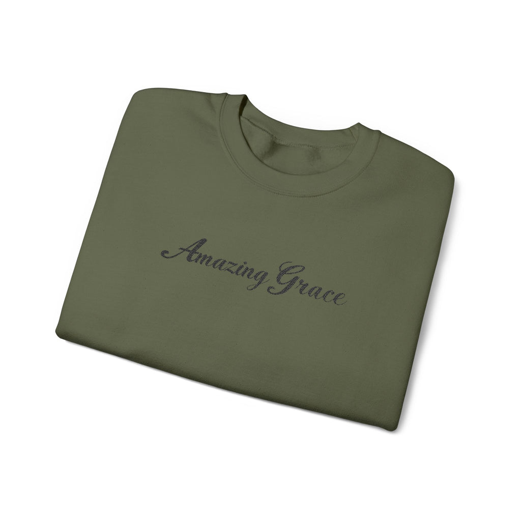 Amazing Grace Embroidered Crewneck Sweatshirt