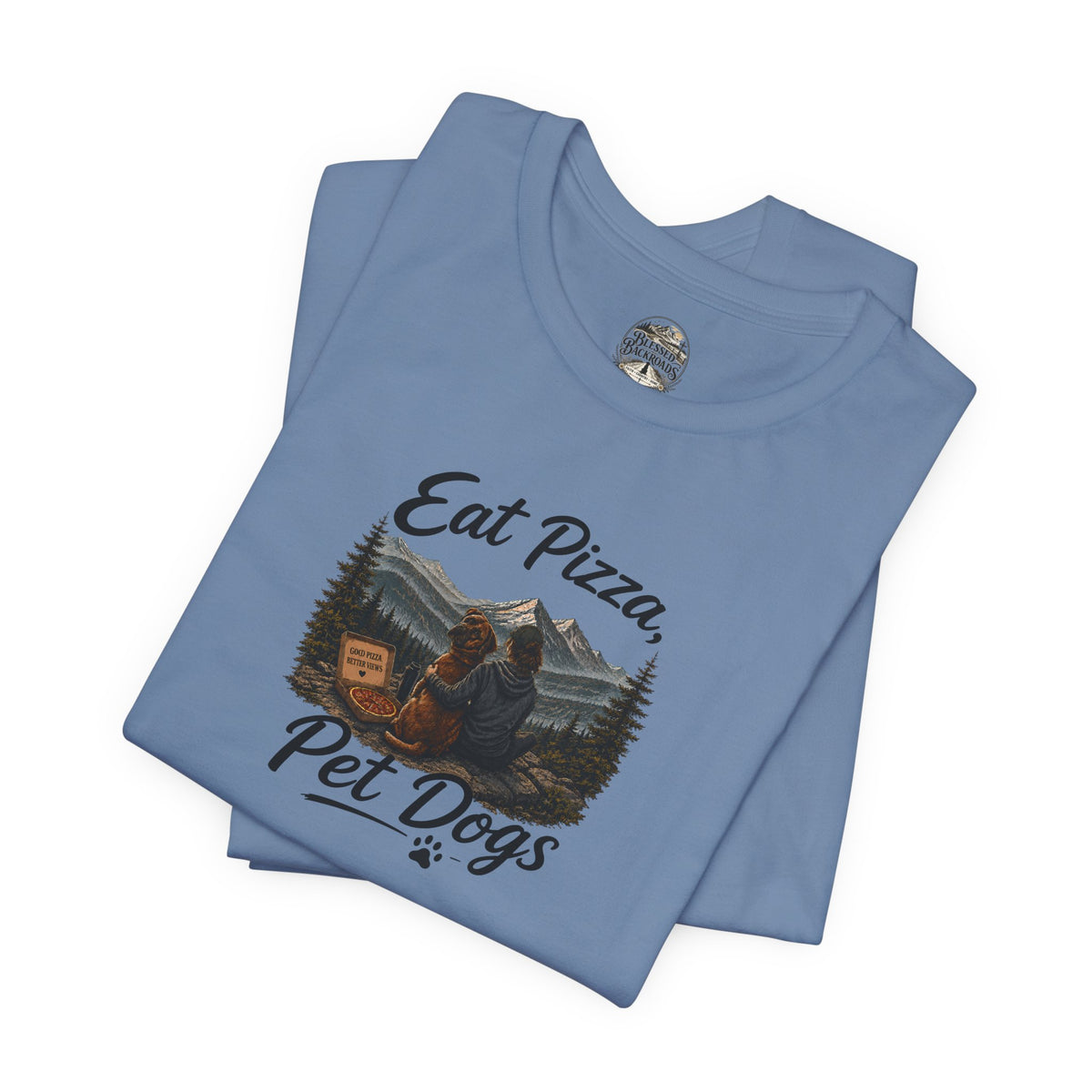 Eat Pizza Pet Dogs T-Shirt — Funny Dog Lover Tee